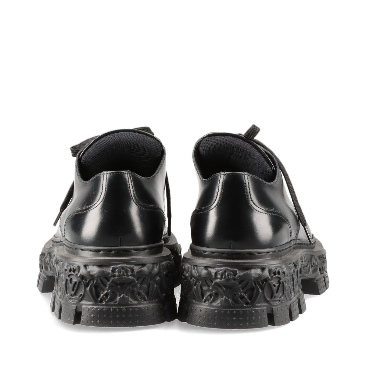 Louis Vuitton LV baroque line 22 years Leather Leather shoes UK7 1/2 Men's Black BM0272 LV Logo Monogram Flower Derby
