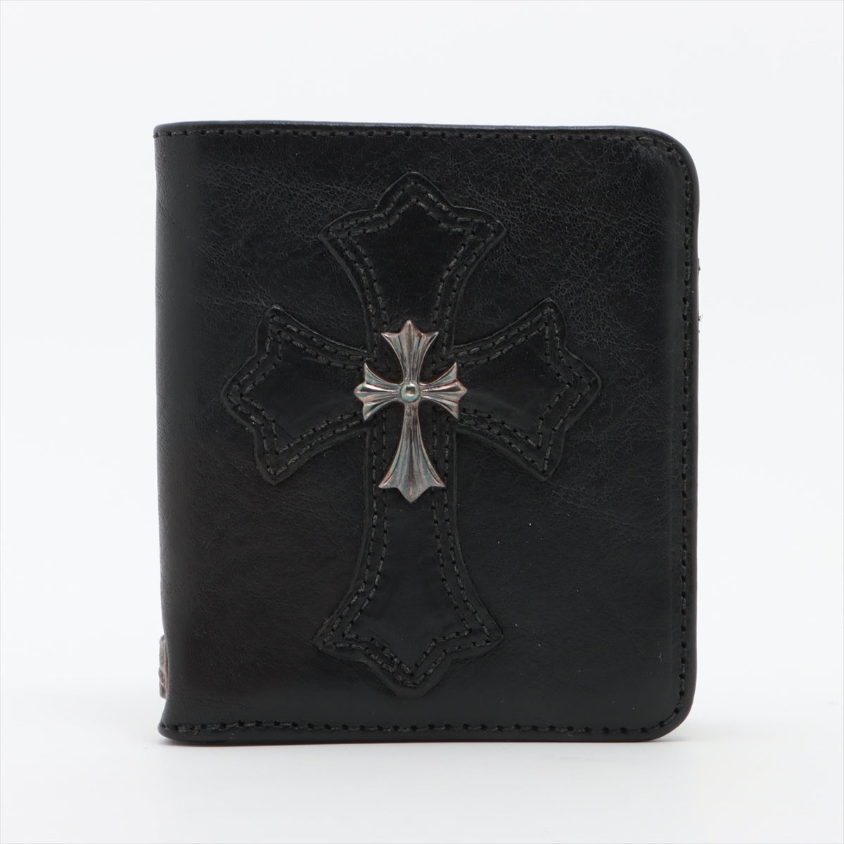 Chrome Hearts Wallet Unknown material Black × Silver DiGiacomo Cross Patch with tiny CH cross