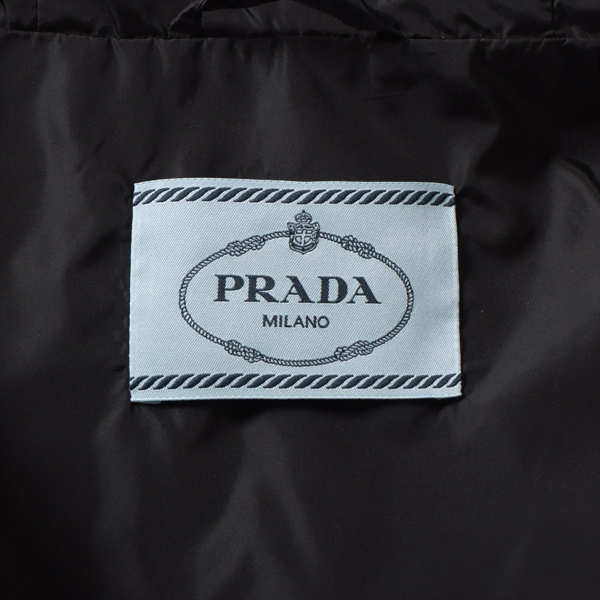 Prada Triangle logo 21 years Nylon Jacket 40 Ladies' Black  291964 Pouch