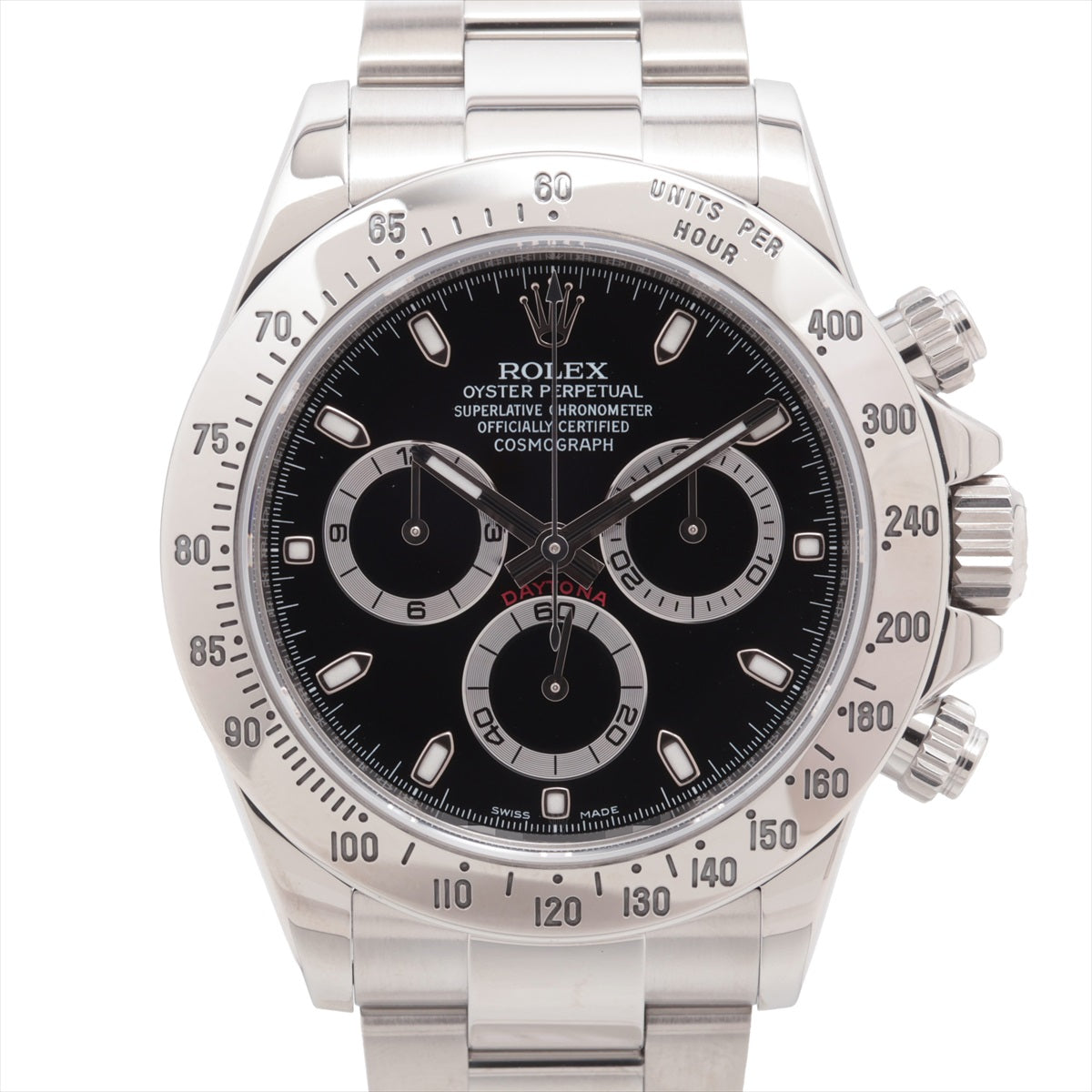 Rolex Cosmograph Daytona 116520 SS AT Black Dial 2 Extra Links