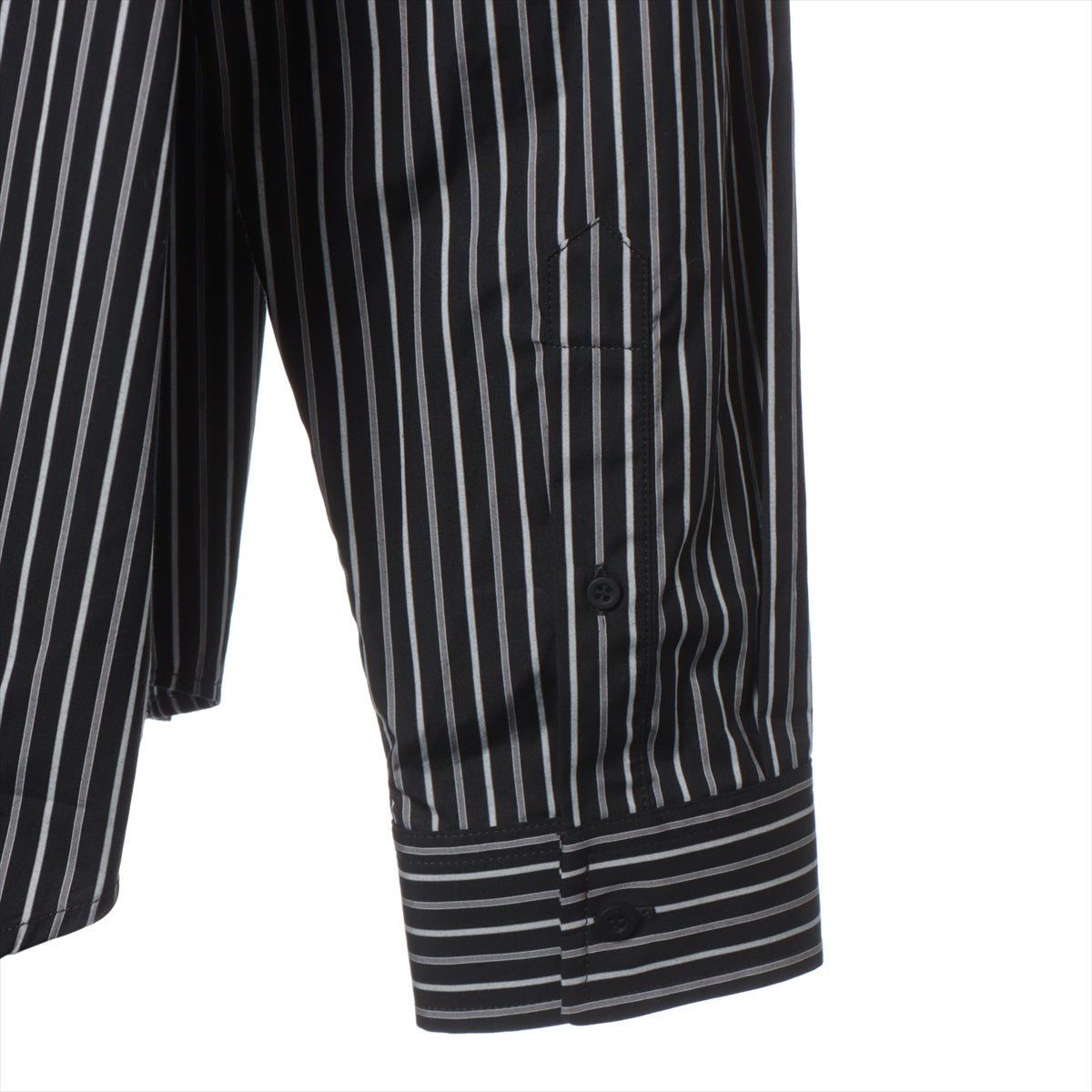 Balenciaga 22SS Cotton Shirt 38 Men's Black  690340 stripes