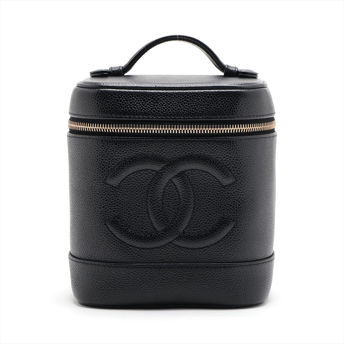 Chanel Coco Mark Caviar Skin Vanity bag Black Gold Metal Fittings 7XXXXXX