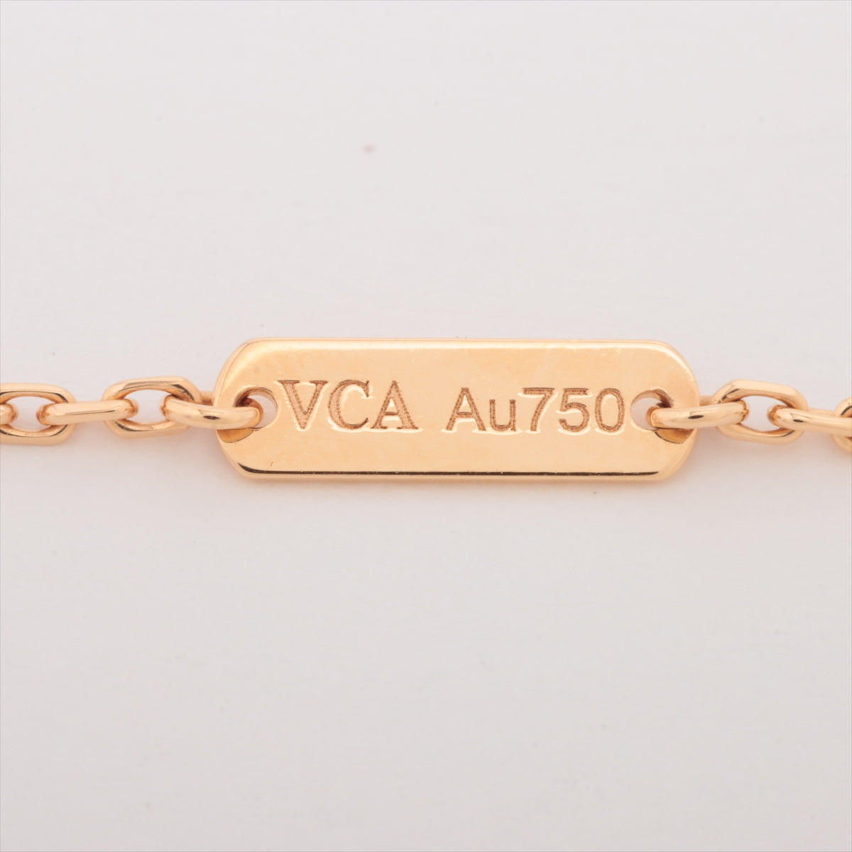 Van Cleef & Arpels Vintage Alhambra Guilloche Necklace 750(YG) 6.5g VCARP4KL00