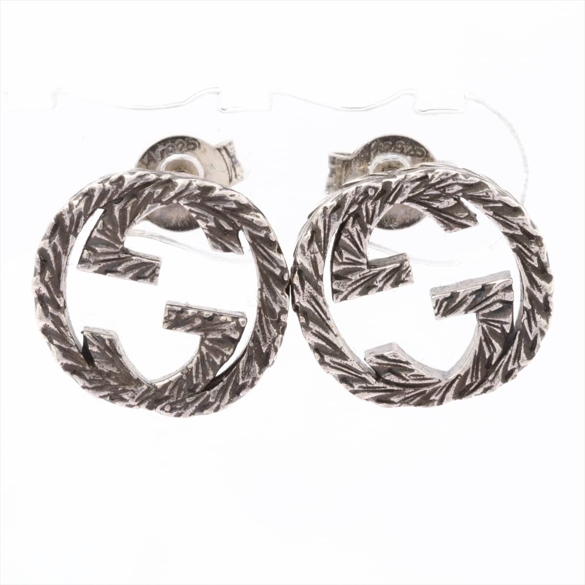 Gucci Interlocking Piercing jewelry 925 4.5g Silver Arabesque