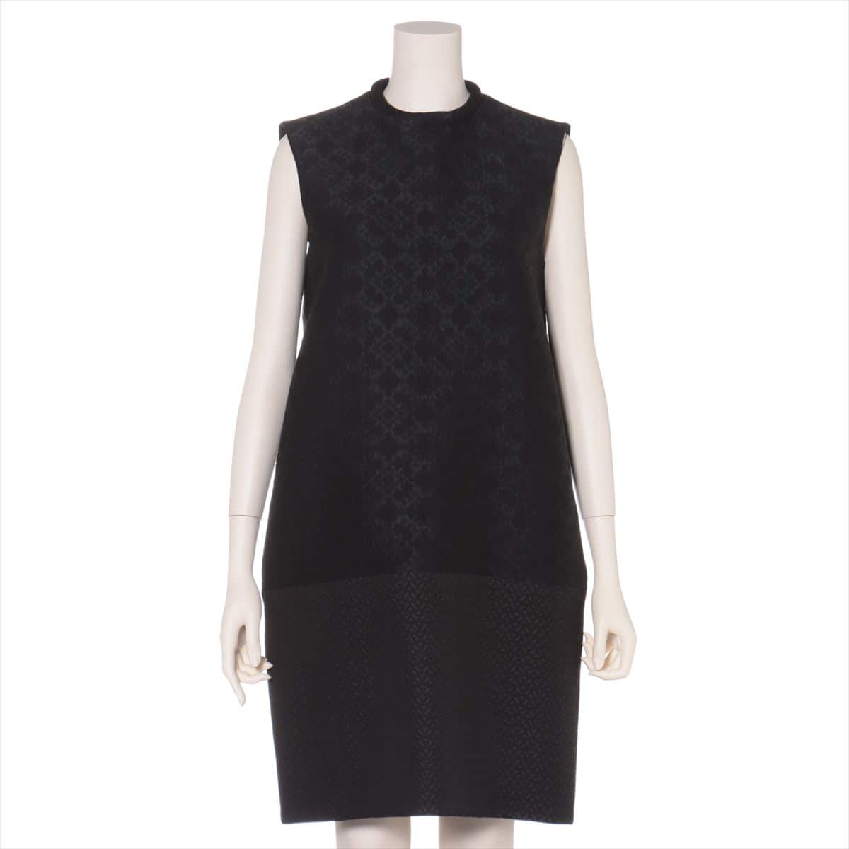 CELINE Wool & Polyester Sleeveless dress 36 Ladies' Green x black  Phoebe