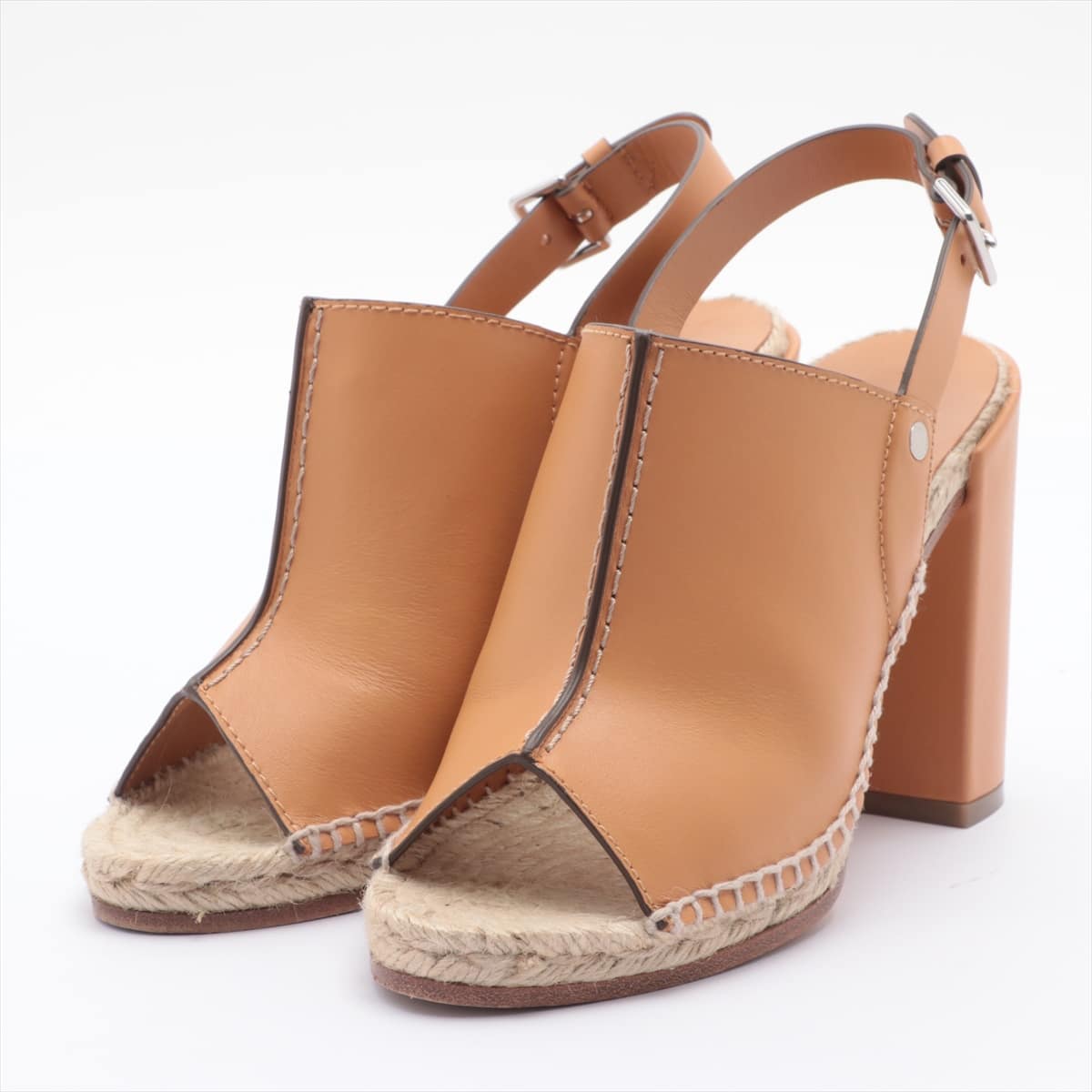 Hermès Leather Sandals 37 Ladies' Brown