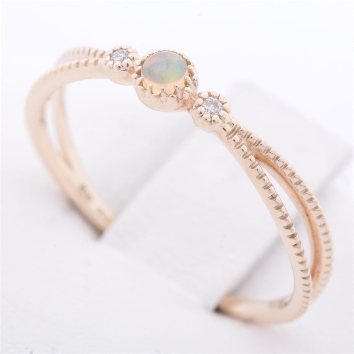 Ete Opal diamond rings K10(YG) 1.1g 0.01