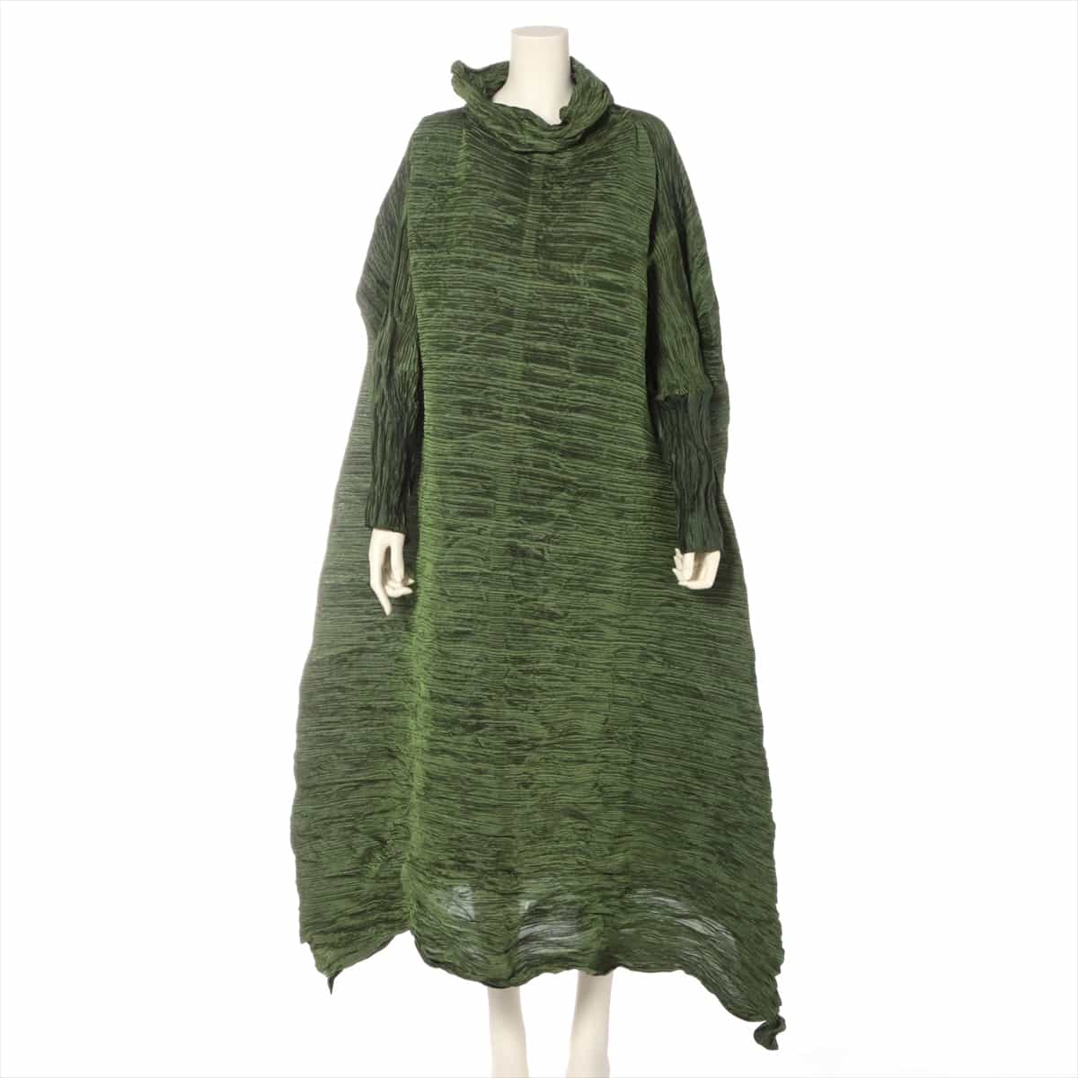 ISSEY MIYAKE Polyester Dress M Ladies' Green