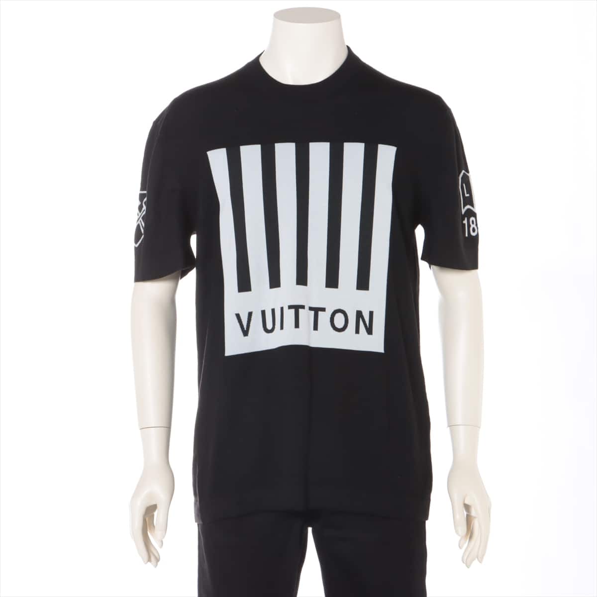 Louis Vuitton 19AW Wool & Polyester Short Sleeve Knitwear L Men's Black  RM192M Barcode & Earth