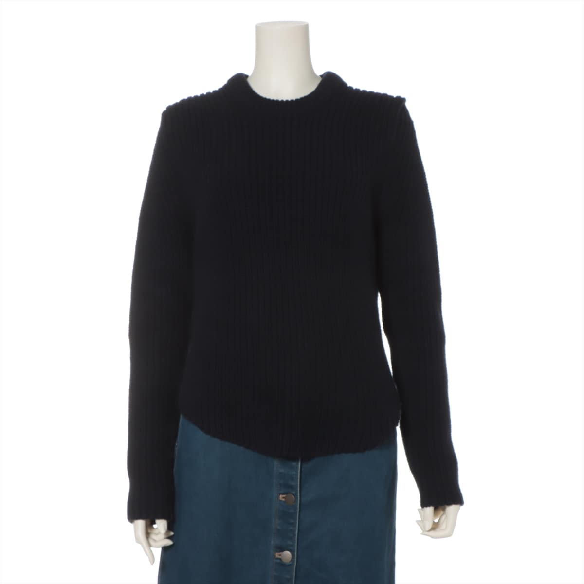 CELINE Cotton & nylon Knit S Ladies' Navy blue  Phoebe