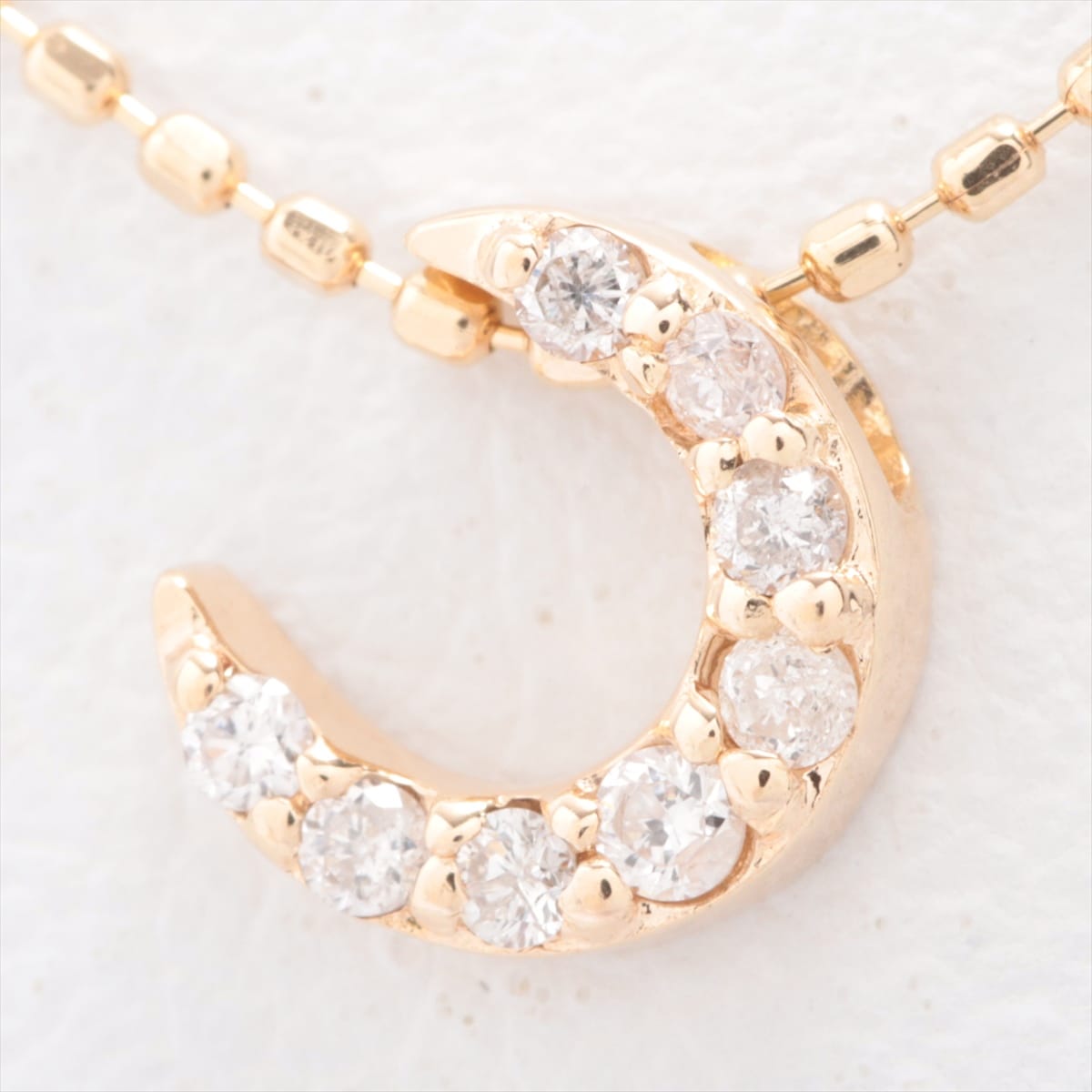 Aget diamond Necklace K10 1.2g 0.033 YG
