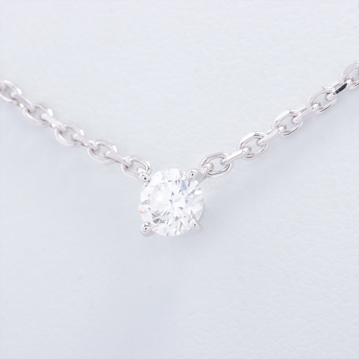 Cartier Love Support Chain diamond Necklace 750 WG 4.8g 0.29ct D VVS2 VG FB