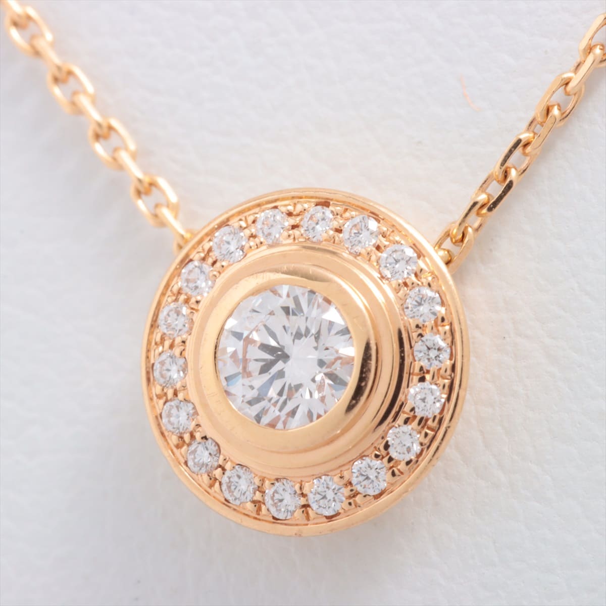 Cartier Damenuhr diamond Necklace 750 YG 3.6g