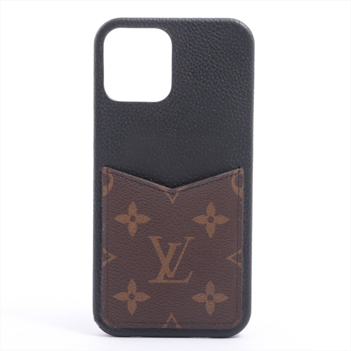 Louis Vuitton Monogram iPhone Bumper 12 Pro Max M80082 Black × Brown Mobile phone cover