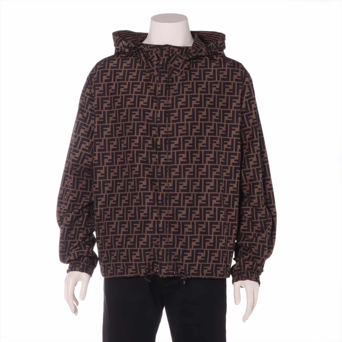 Fendi 19-year Polyester Jacket 50 Men's Black × Brown  Reversible