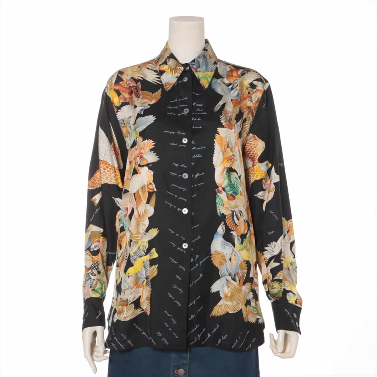 Hermès Silk Shirt 38 Ladies' Black  Sold goods