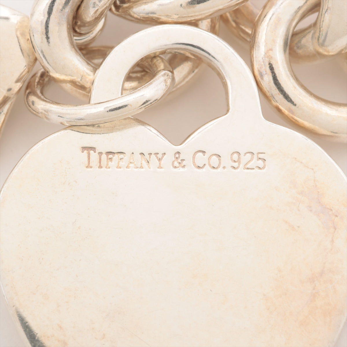 Tiffany Heart Tag Bracelet 925 34.7g Silver Wears Losing luster Discoloration Yes