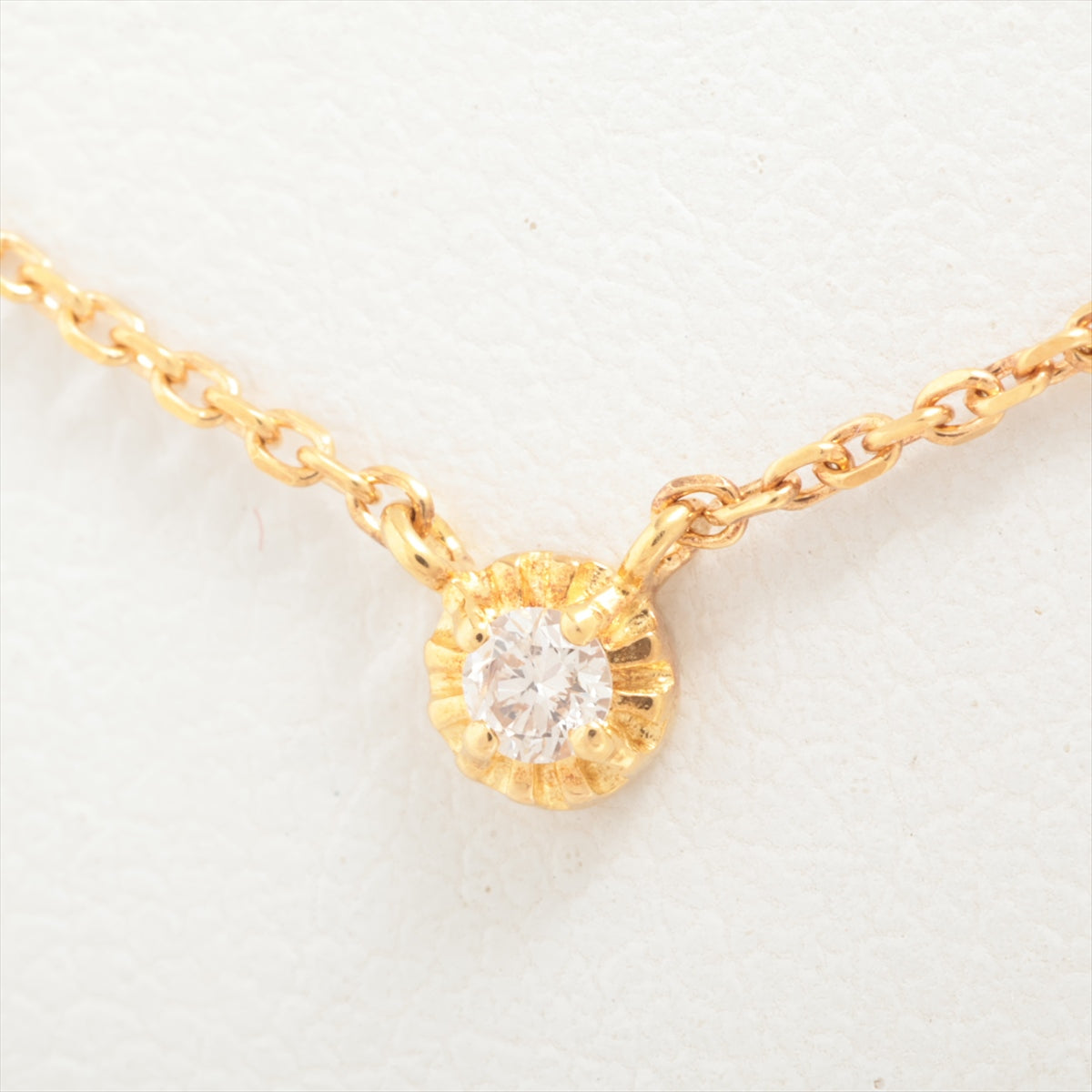 aget diamond Necklace K18(YG) 1.6g 0.03
