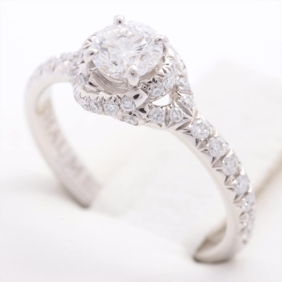 Chaumet CHAUMET Liens Damenuhr Solitaire diamond rings Pt950 0.34ct #5