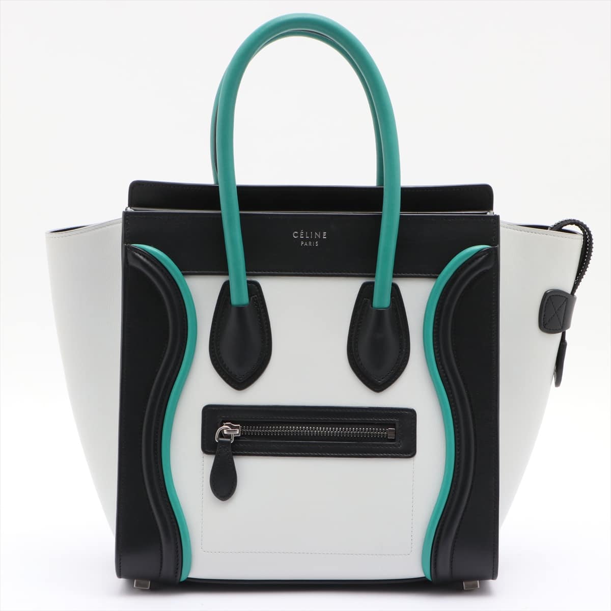 CELINE Luggage Micro Shopper Leather Hand bag Multicolor