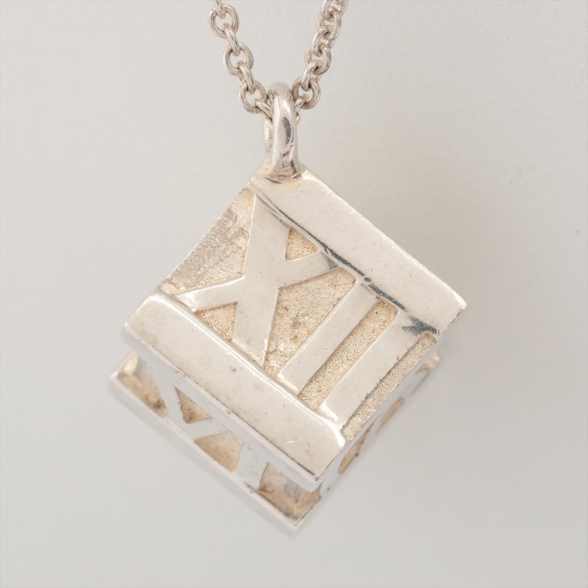 Tiffany Atlas Cube Necklace 925 20.5g Silver