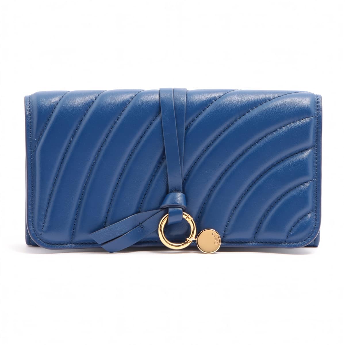 Chloe Leather Wallet Navy blue