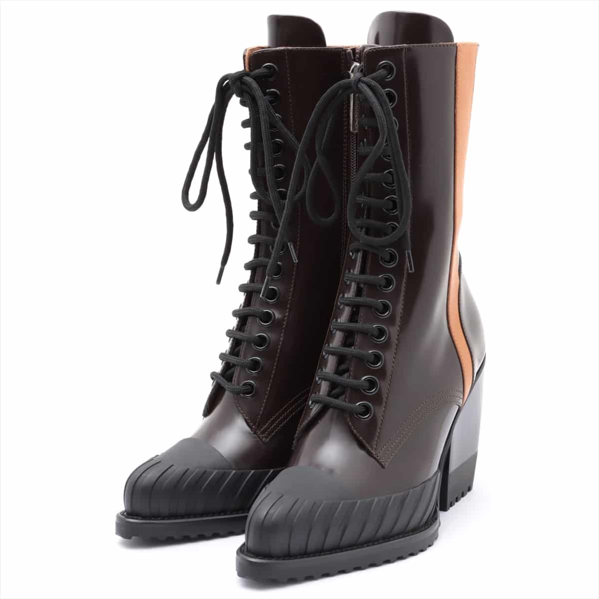 Chloe Leather Boots 37 Ladies' Burgundy