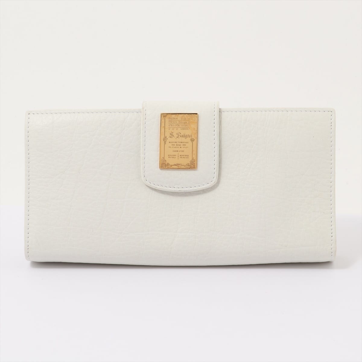 Bvlgari Leather Wallet chain White