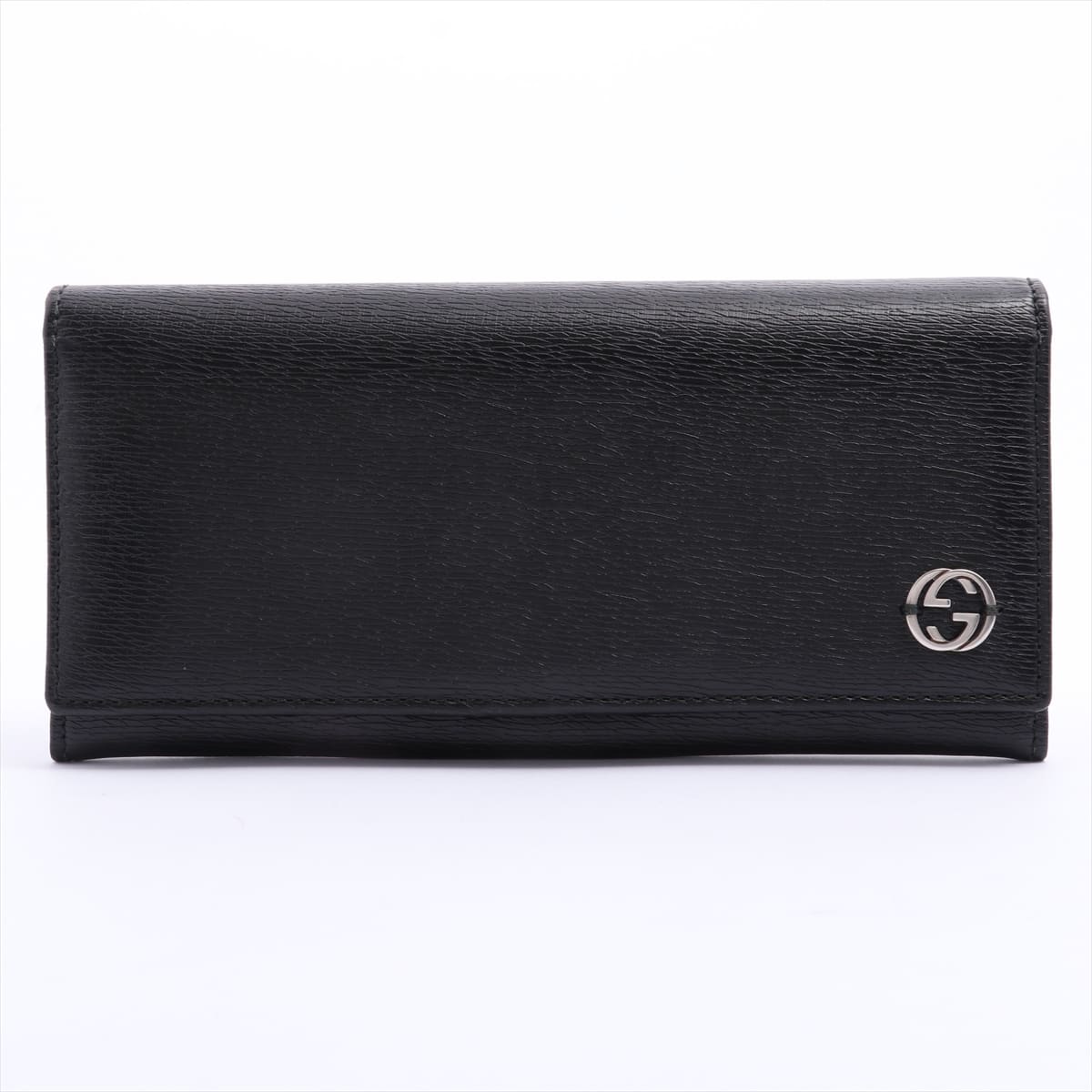 Gucci Interlocking G 256348 Leather Wallet Black