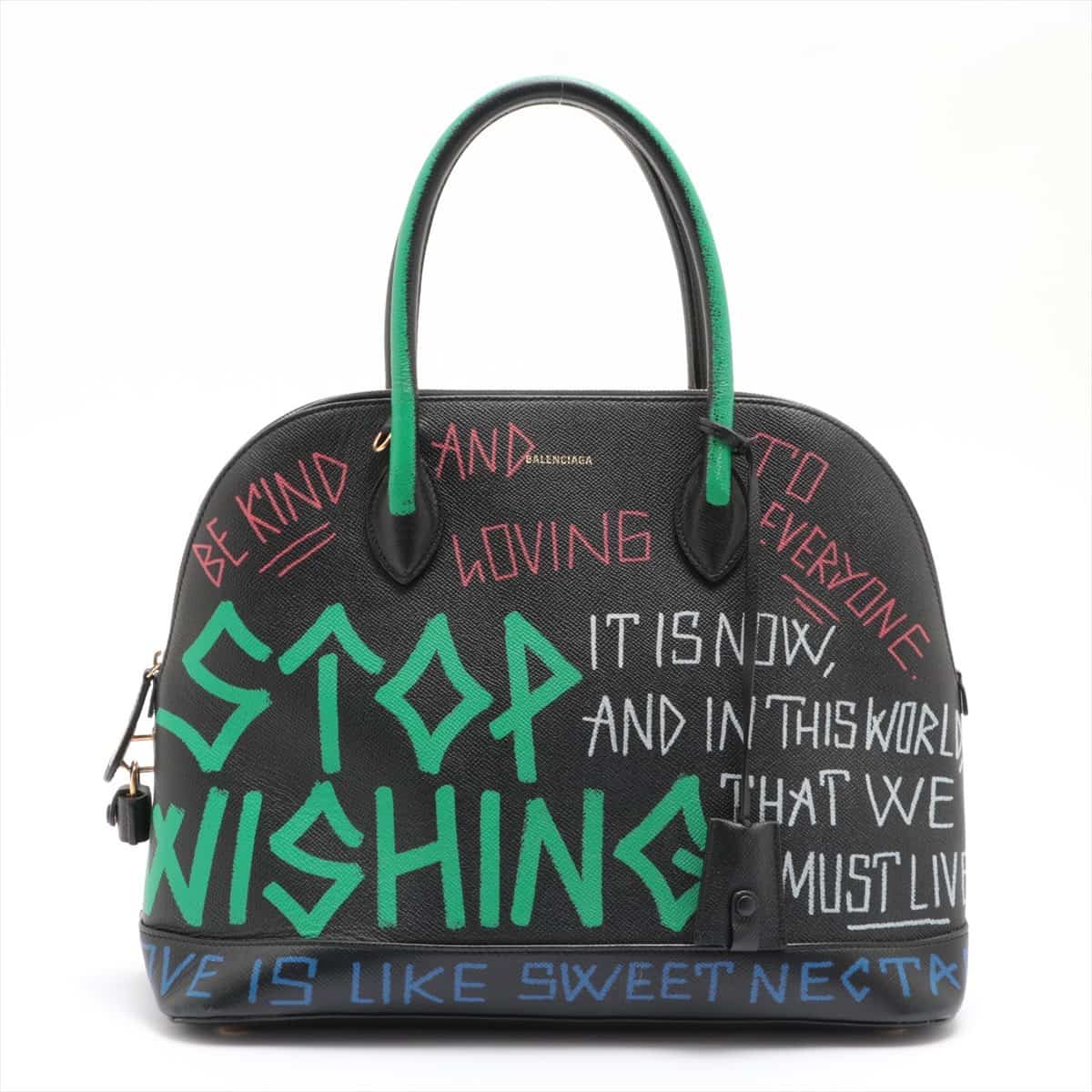 Balenciaga Virtop Graffiti Leather 2way shoulder bag Multicolor 519036