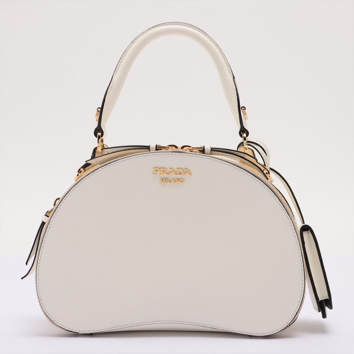 Prada Saffiano Lux 2way handbag White 1BA238
