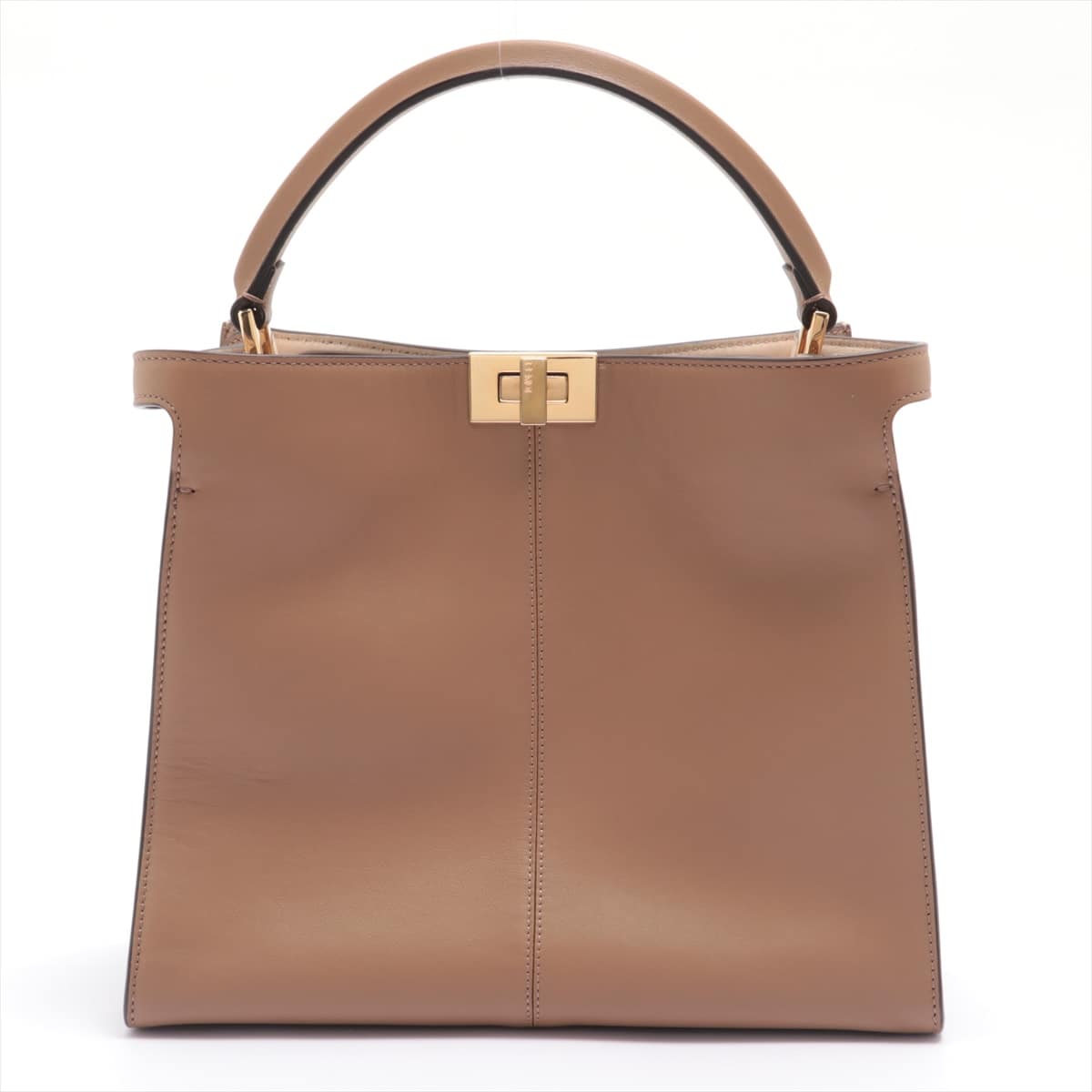 Fendi Peek-a-boo X-light Leather 2way handbag Brown 8BN310