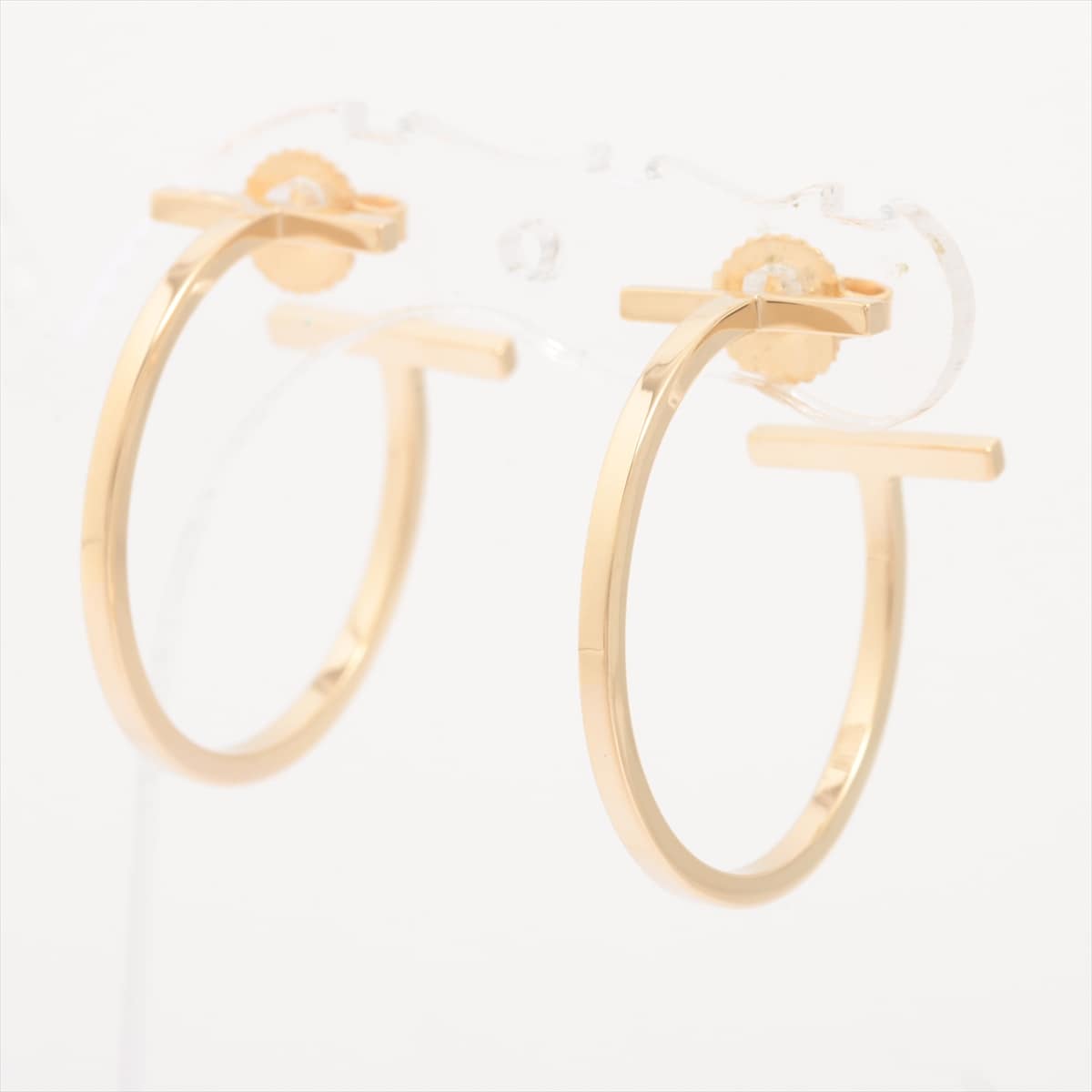 Tiffany T Wire Hoop Piercing jewelry 750(YG) 5.0g