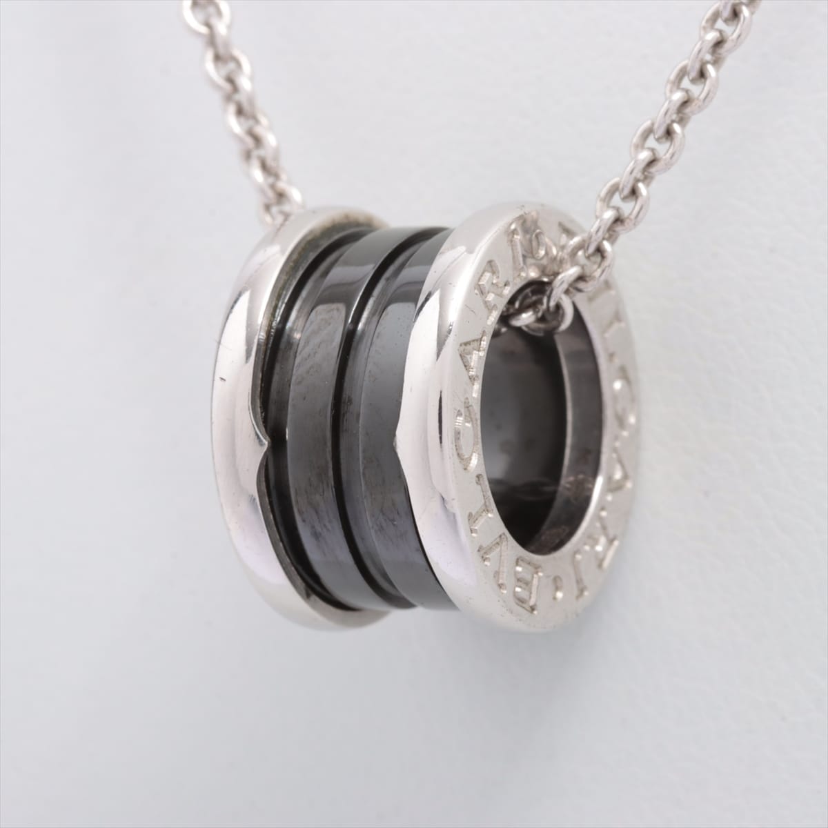 Bvlgari B.Zero 1 Save the Children Charity Necklace 925 x black ceramic 9.4g Black × Silver