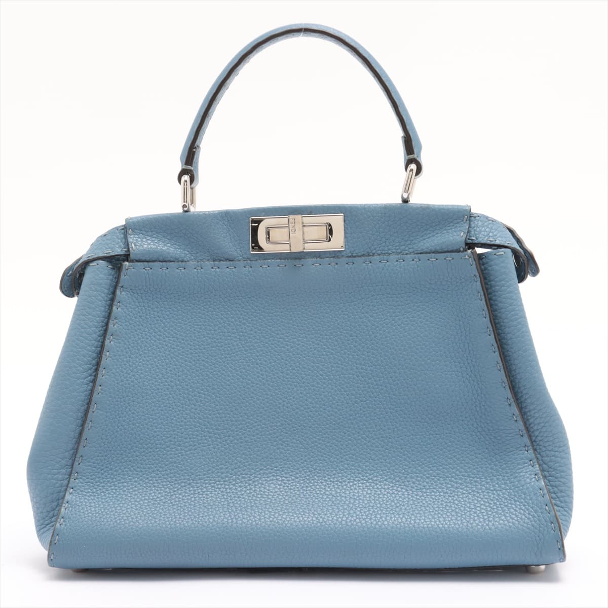 Fendi PEEKABOO REGULAR Selleria 2way handbag Blue 8BN290