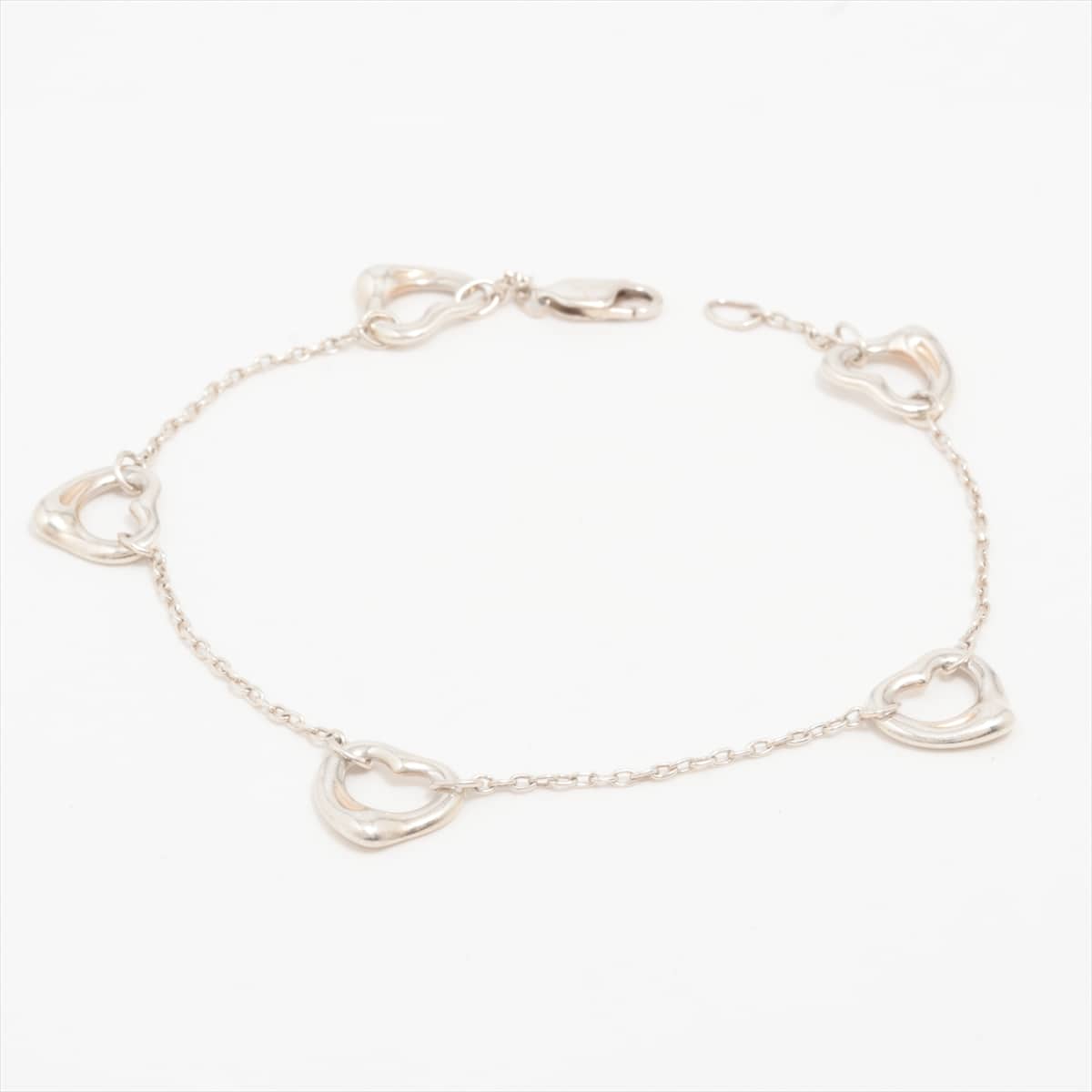 Tiffany Open Heart Bracelet 925 4.8g Silver