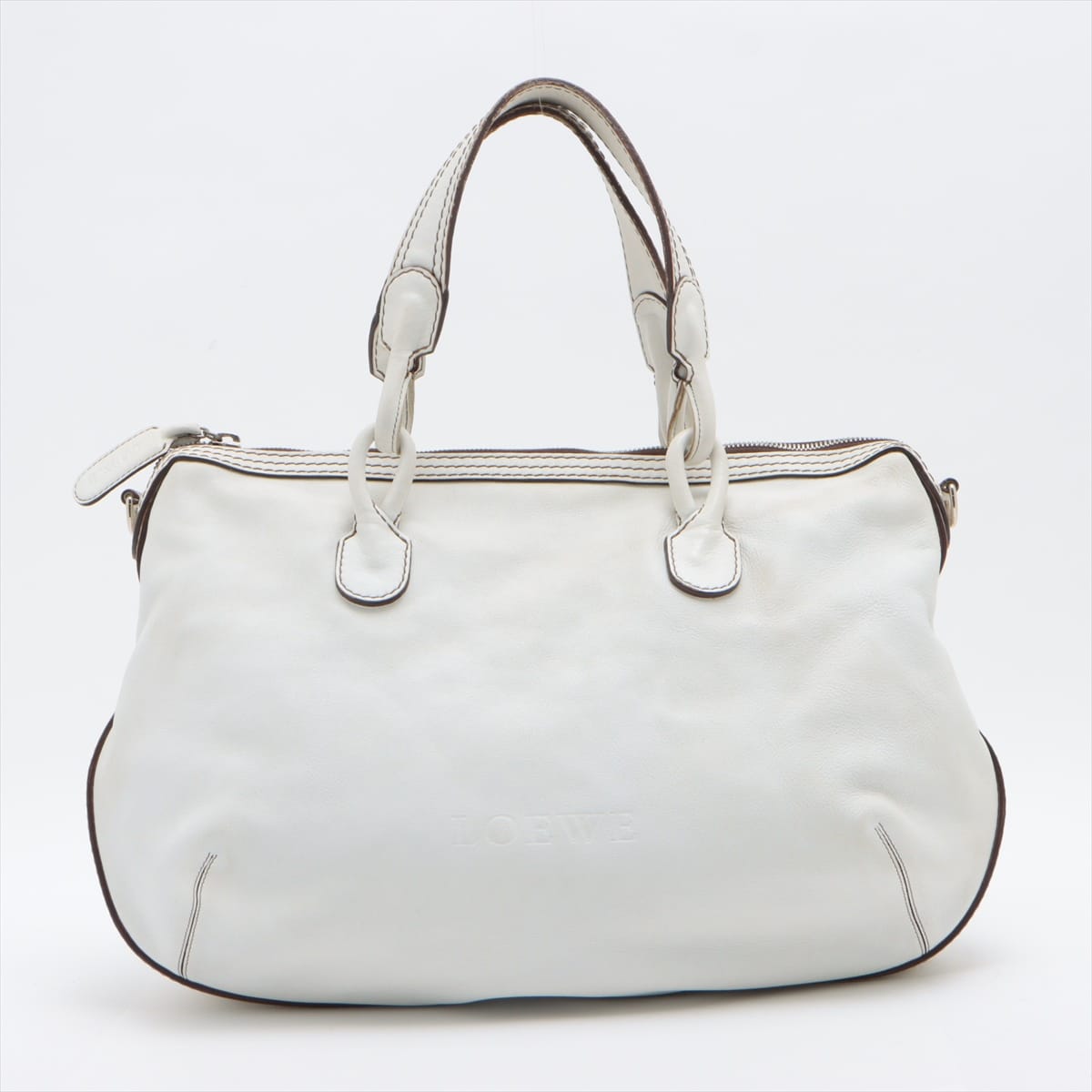 Loewe Leather 2way handbag White