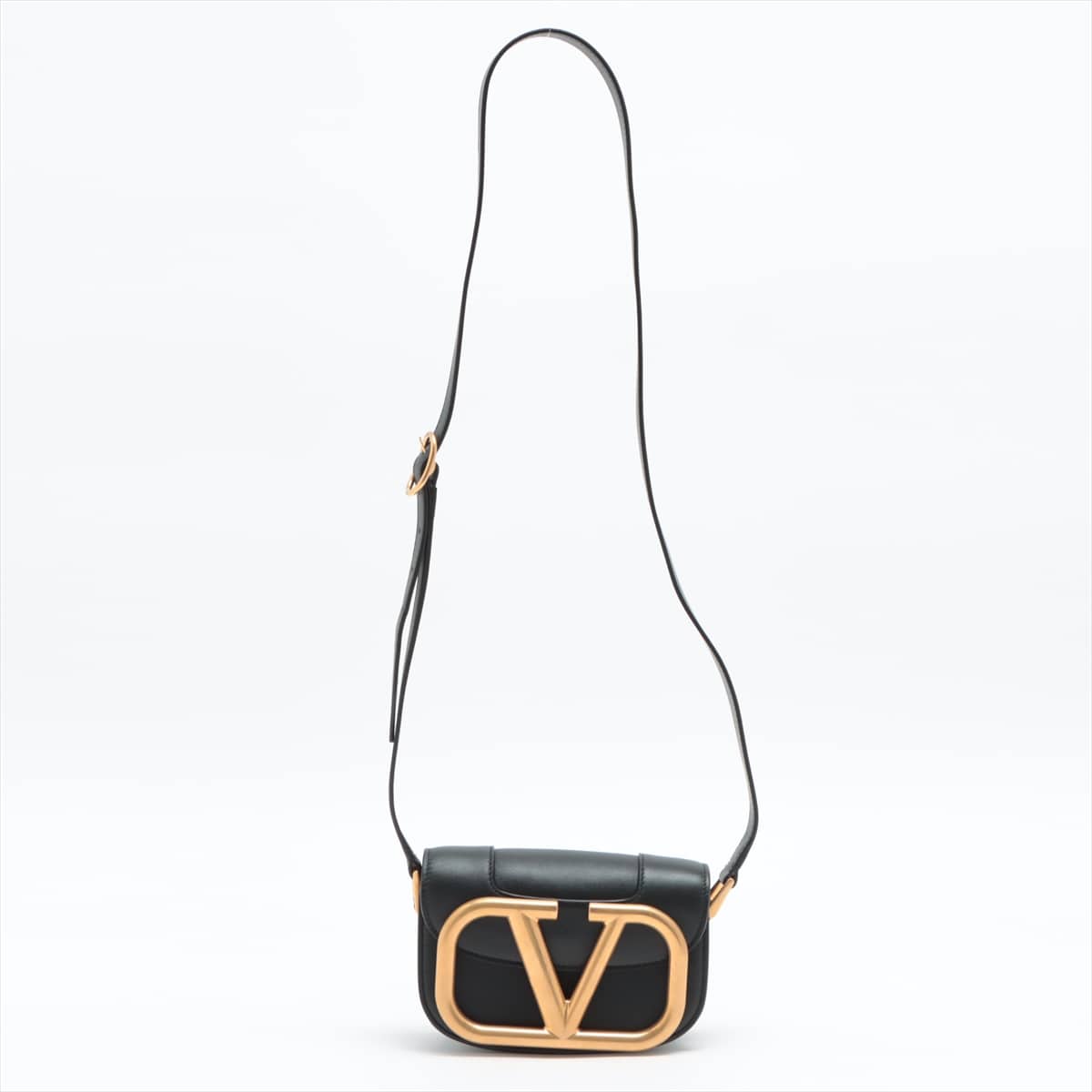 Valentino Garavani V Sling Leather Shoulder bag Black