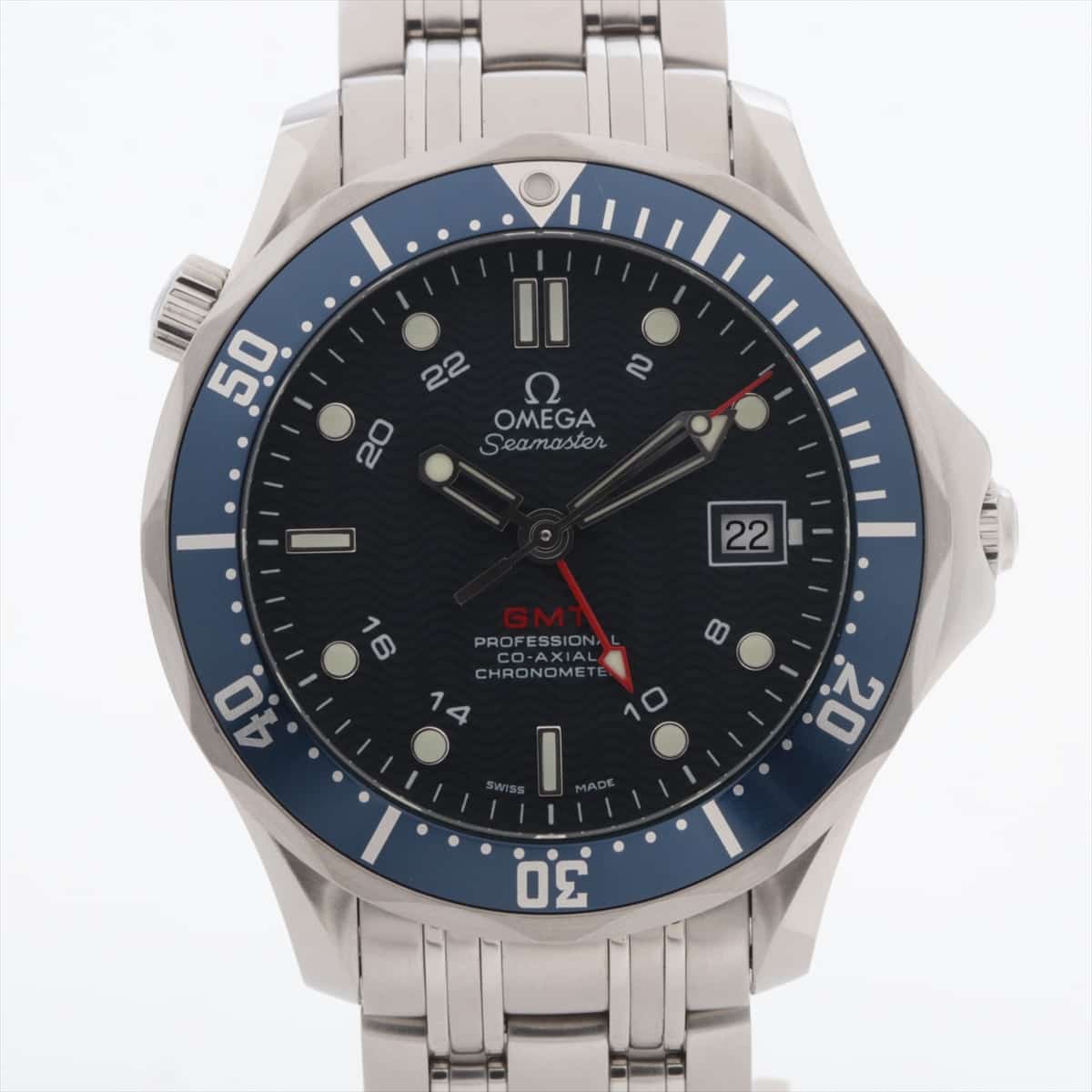 Omega Seamaster 300 GMT Coaxial 2535.80 SS AT Blue-Face