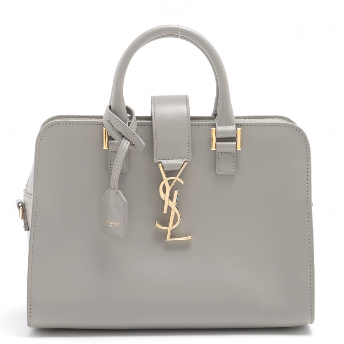Saint Laurent Paris Baby Cabas Leather 2way handbag Grey 472466
