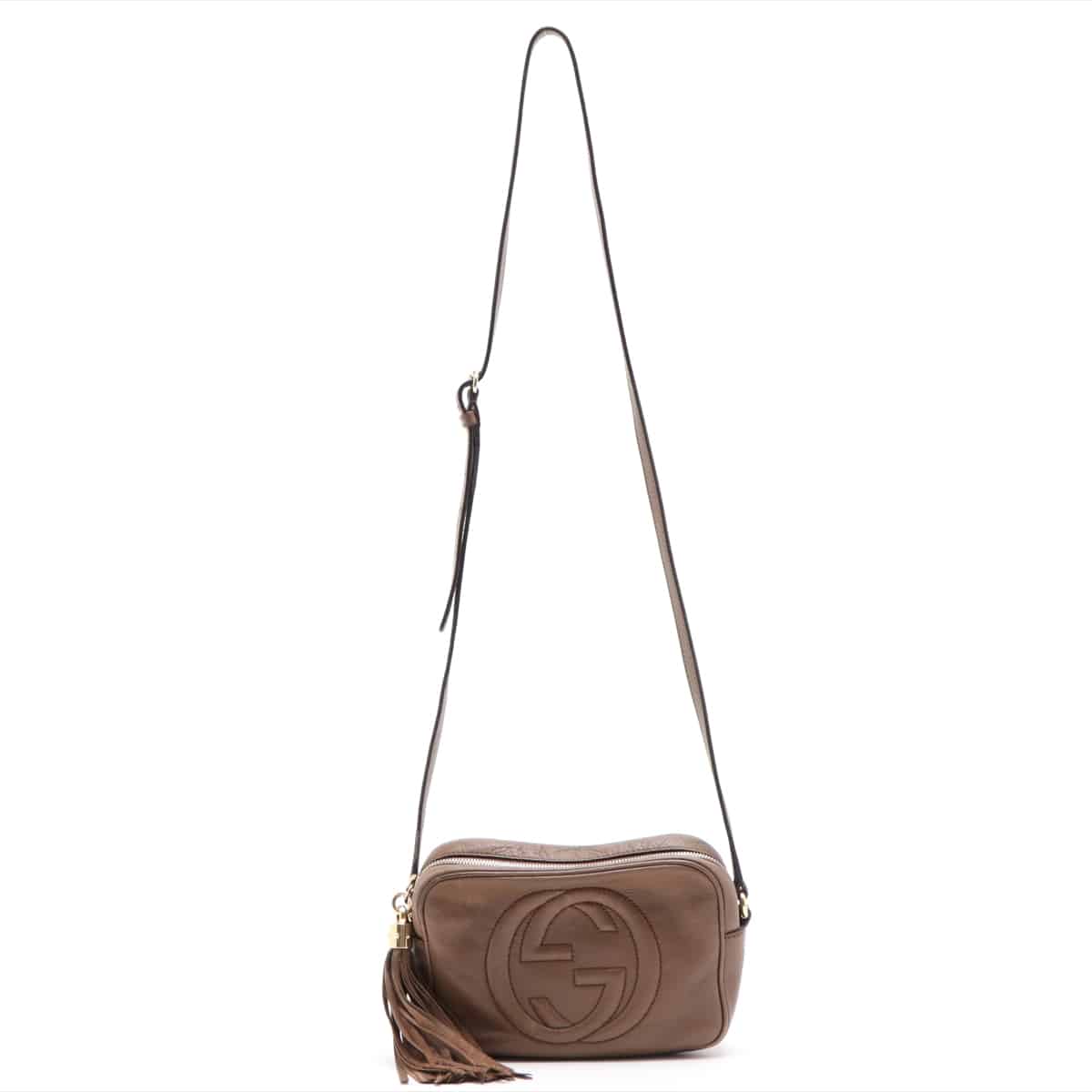 Gucci Soho Leather Shoulder bag Brown 308364