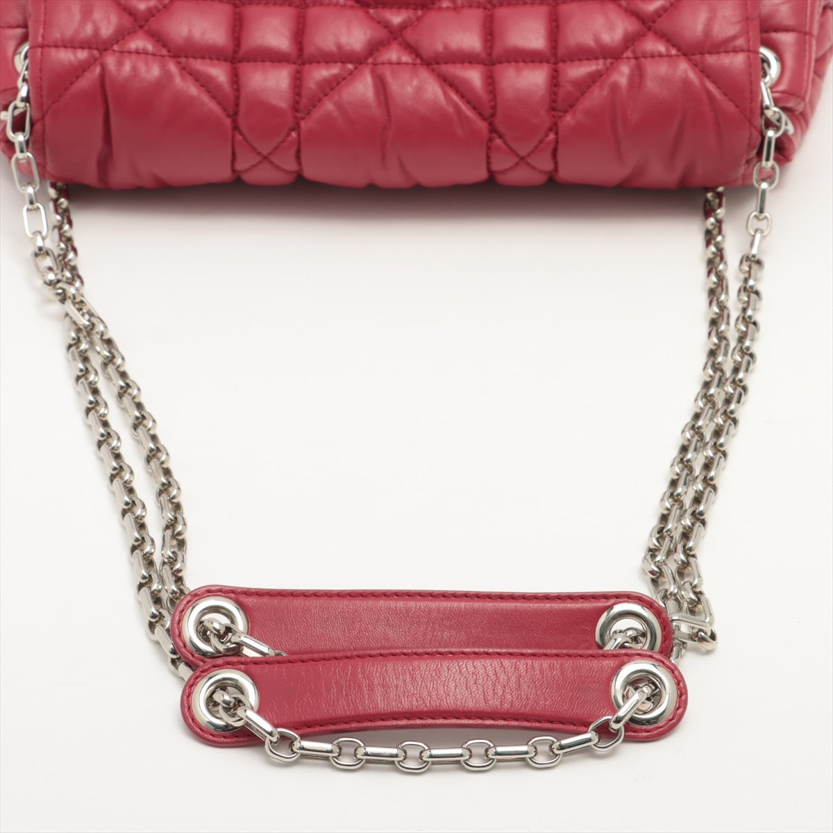 Christian Dior Leather Chain shoulder bag Red