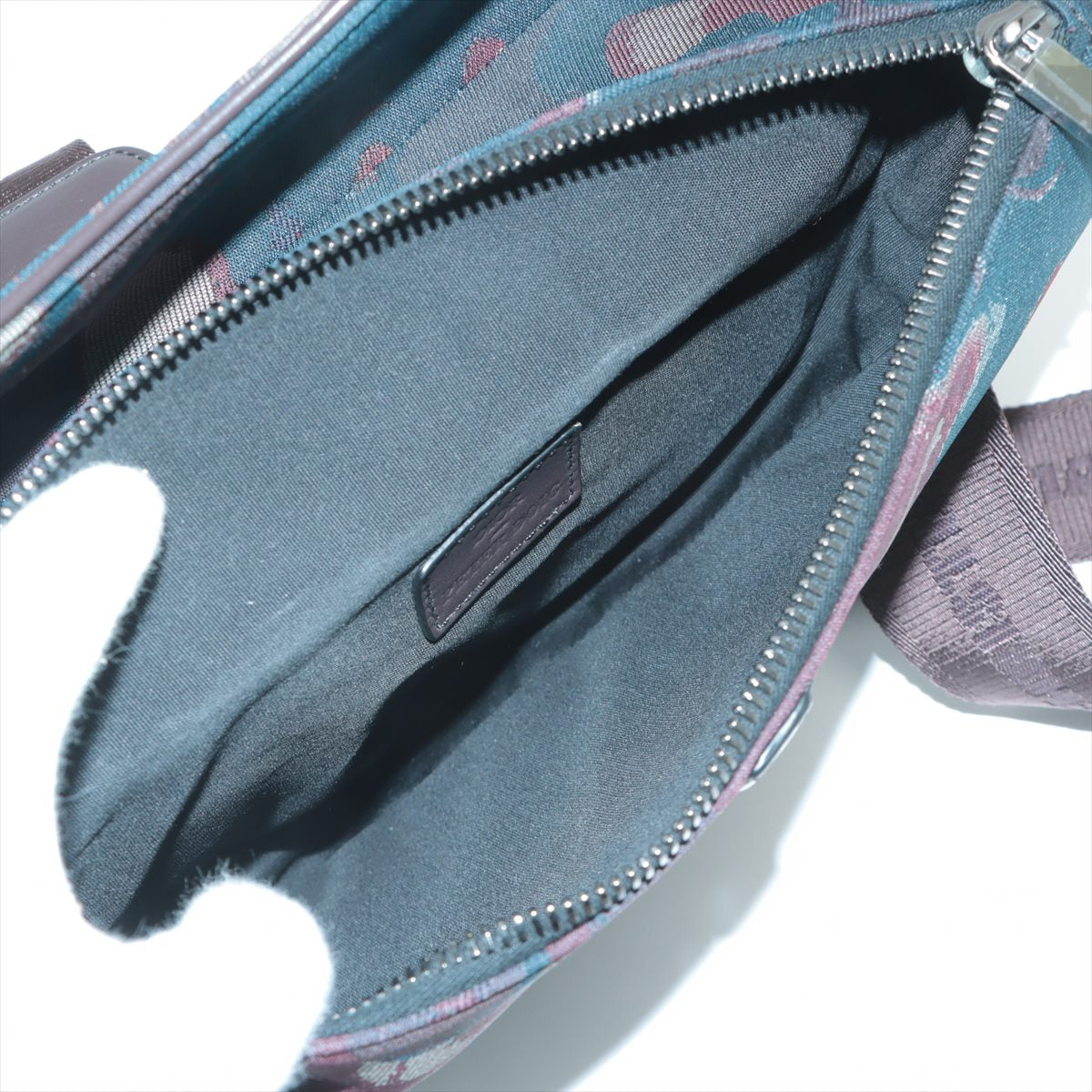 Dior x Peter Doig Saddle Bag Nylon & Leather Sling backpack Brown