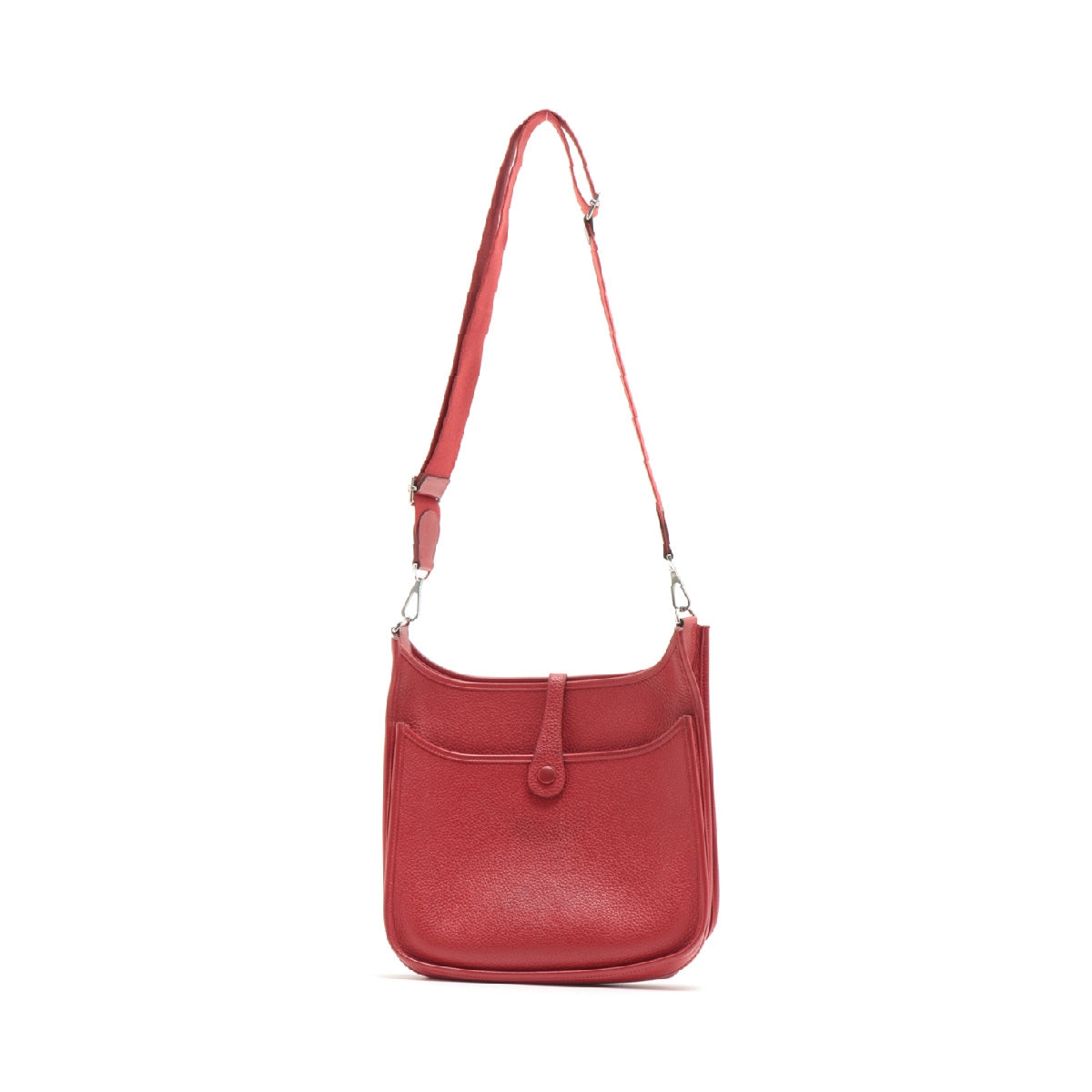 Hermès Evelyne 3 PM Taurillon Clemence Rouge casaque Silver Metal fittings A:2017