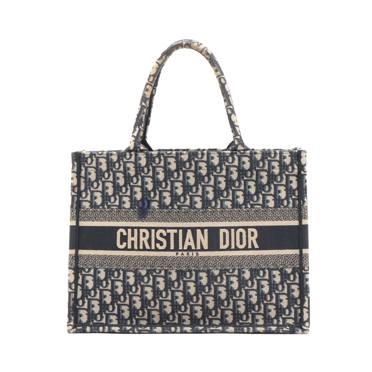Christian Dior Oblique Book Tote Medium canvas Tote bag Navy blue