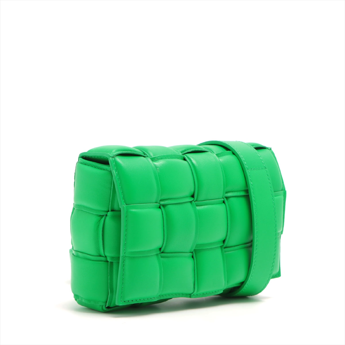 Bottega Veneta maxi intrecciato Cassette Leather Shoulder bag Green