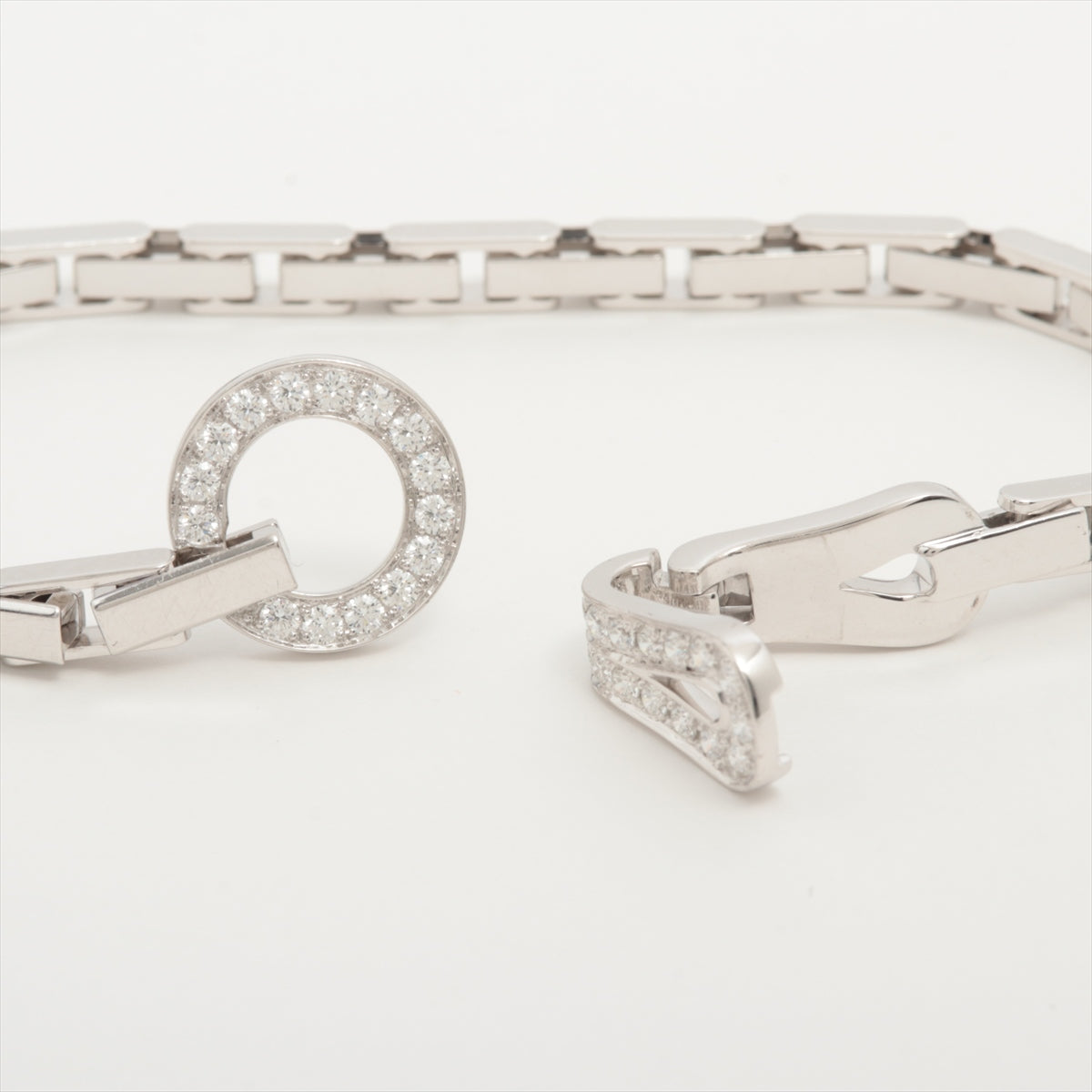 Cartier Agraffe diamond Bracelet 750WG 31.1g