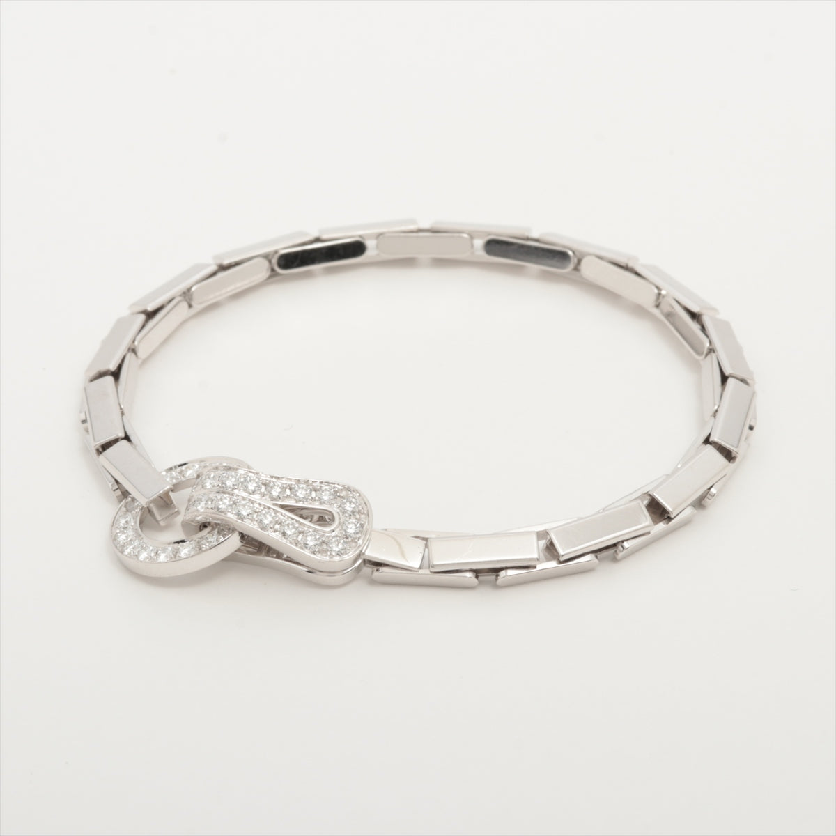 Cartier Agraffe diamond Bracelet 750WG 31.1g