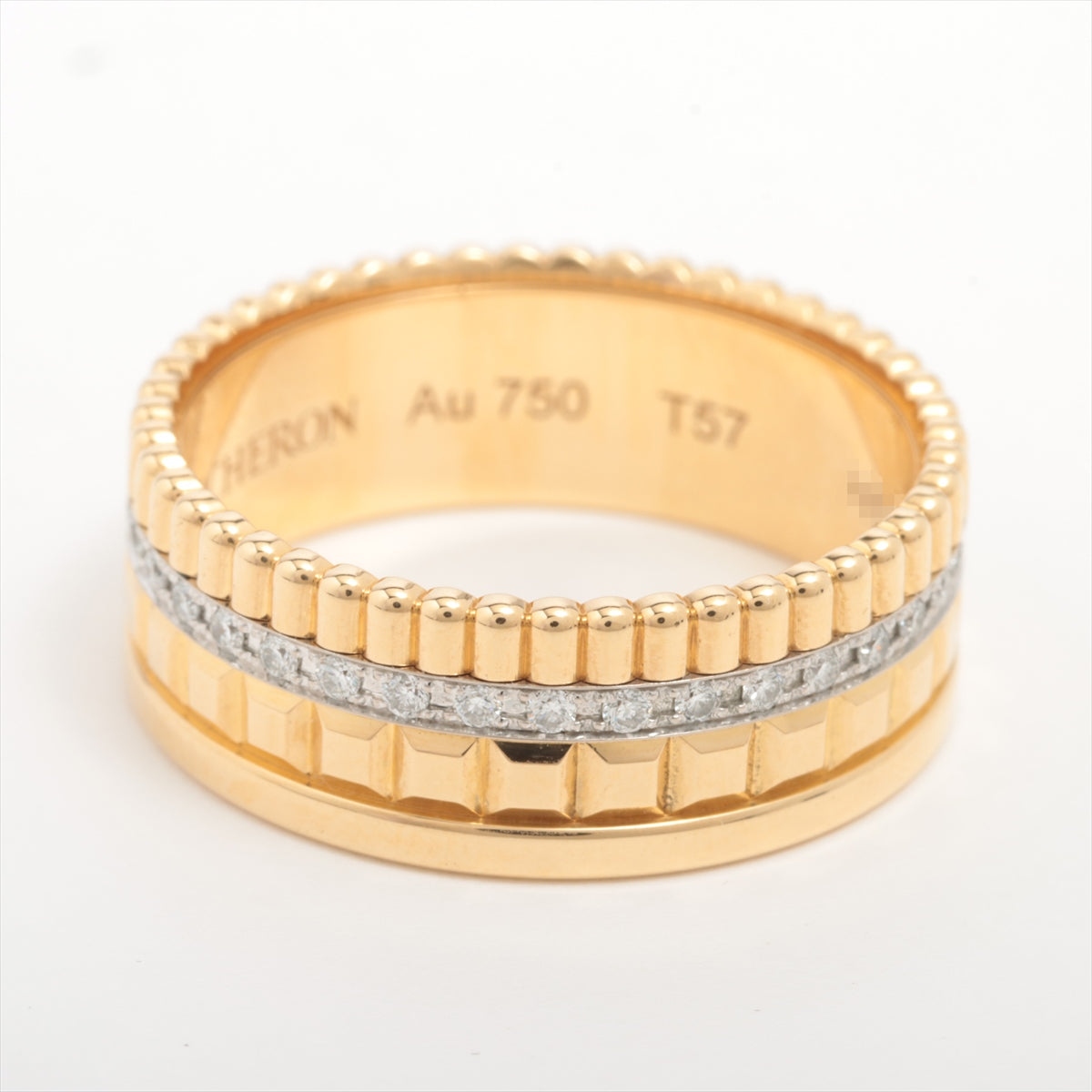 Boucheron Quatre Radiant small diamond rings 750(YG×WG) 8.1g 57
