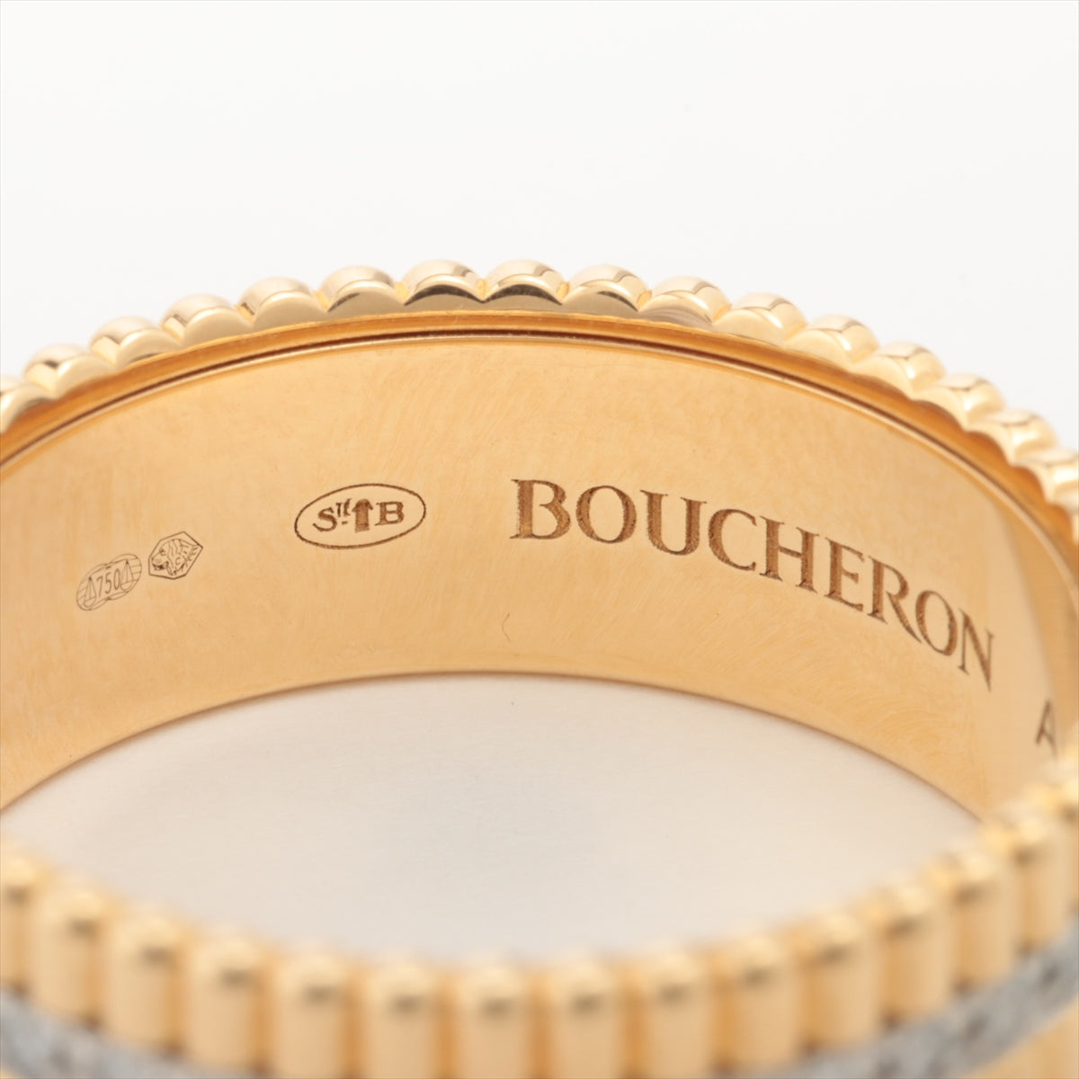Boucheron Quatre Radiant small diamond rings 750(YG×WG) 8.1g 57
